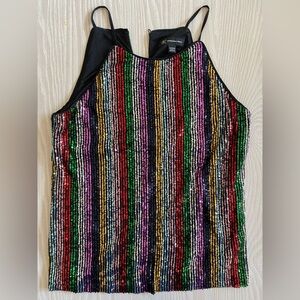 INC Sequin Sleeveless Tank Top
